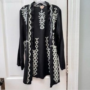 NWOT Scully embroidered cardigan women's medium very detailed embroidery